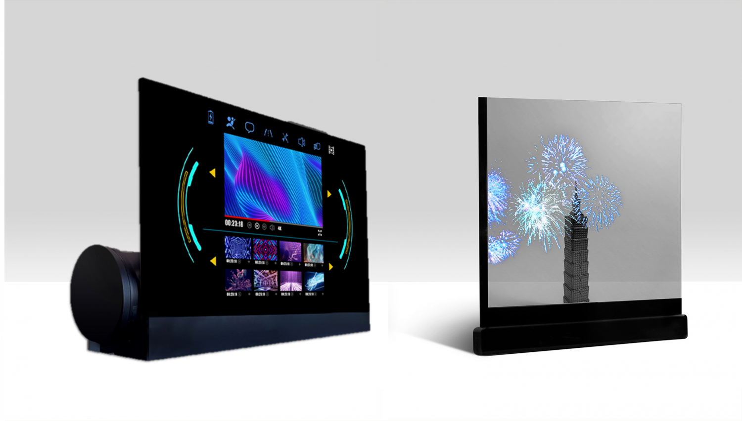 可捲式、折疊性、高透明